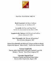  Pasta Tasting Menu