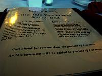  Menu, Little Italy Restaurant