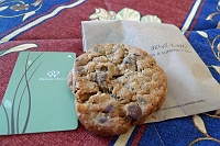  Complimentary warm chocolate chip cookie on check-in at the Doubletree Guest Suites Boston in Waltham, MA.