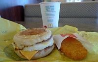  Egg mcmuffin meal at truck stop near Lexington