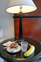  Toasted Raisin Bagel with Light Cream Cheese and Banana at Terminal C President's Club, IAH