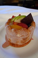  Vanilla Cream Mousse with Fresh Fruit in Lady Finger Crust, Paris