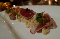  Seared Rare Ahi Tuna on Bed of Couscous at The Kitchen, Avia Napa Hotel