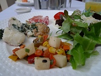  Mixed Vegetable Salad, Green Salad with Balsamic Vinaigrette, Potato Salad, Prosciutto, and Buffalo Mozarella with Red Pepper - Hyatt Regency - San Francisco, CA