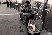  Amateur Guitarist on Pedestrian Walkway, Las Vegas Blvd