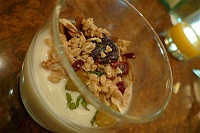  Vanilla Yogurt topped with fresh mint, nuts, and assorted dried fruit - Breakfast Buffet, Wynn
