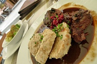  Ox Cheeks in Sweet and Sour Sauce with German Potato Dumplings at Goldenes Posthorn, Nuremberg