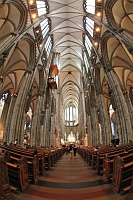  Nave, Cologne Cathedral - The massive neogothic nave stands 140 feet high.