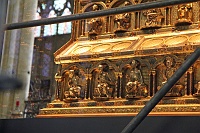  Shrine of the Magi, Cologne Cathedral - This box, made of gilded silver and enamel, was commissioned in the 12th Century to hold the purported remains of the three magi of the Bible.