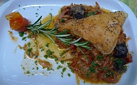  Puff pastry with escargots, sun-dried tomatoes, lardons and melted goat cheese
