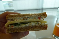  Vegetarian sandwich at Lufthansa Business Lounge
