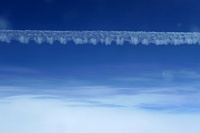  The contrail of a passing jet