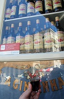  Shot of ginjinha with berries at an original ginjinha bar