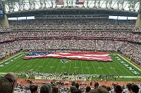  Field-sized American flag, prior to National Anthem