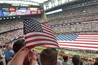  American flags during National Anthem