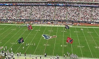  On-field celebration following Texans score