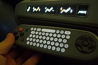  On-demand TV remote, Continental 757-200 BusinessFirst seat