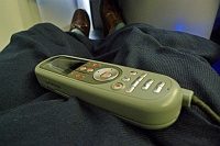  On-demand TV remote, Continental 757-200 BusinessFirst seat