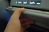  Tray table, Continental 757-200 BusinessFirst seat