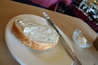  Herbed bread with butter at Opal Restaurant & Bar, Santa Barbara