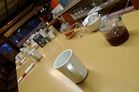  The counter at Paula's Pancake House, Solvang