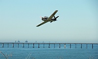  Vintage Navy fighter just off the 101 near Santa Barbara