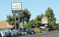  Real Life: The Rio Vista Chevrolet dealership in Buellton today. The iconic Chevrolet logo is now golden instead of blue.