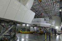  737-200 simulator in foreground