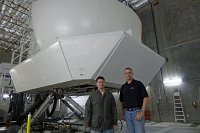 737-200 simulator, with MD-88 simulator in the background.