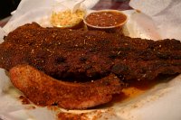  Ribs with beans and coleslaw at Charles Vergos' Rendezvous (Before)