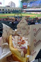  Georgia dog with coleslaw, bbq sauce and ballpark mustard