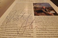  Magazine autographed by Rick Steves, Valentino Vin Bar restaurant