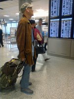  Prominent political pundit James Carville, after arrival at IAH on UA 1407 MSY-IAH