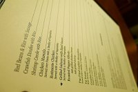  Room service menu, Hilton New Orleans Airport