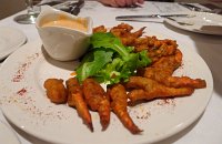  Dancing crab claws with spicy dipping sauce, K-Paul's Louisiana Kitchen