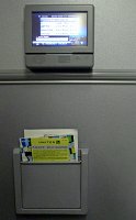  Bulkhead wall with live Direct TV, onboard UA 1407 MSY-IAH