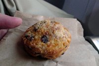  Chocolate chip scone, onboard UA 1407 MSY-IAH