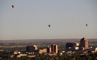  Hot air balloons over downtown Albuquerque