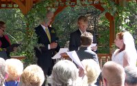  Reading in Hebrew (bride's father) and English (groom's father)