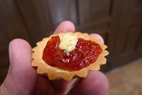  Tart of preserves with blue cheese