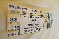  Ticket to Saturday night performance
