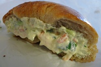 Plain bagel with vegetable spread from Ess-a-Bagel