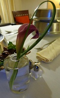  Fresh flower, room service setting