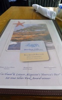  Menu at Brockton Villa in La Jolla