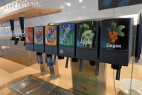  Softdrinks, including apple and lingonberry juices, on tap - SAS Business Class Lounge, Arlanda Airport