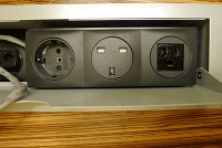 Continental European, UK, and US power outlets
