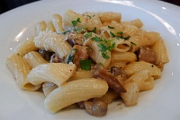  Funghi (Swedish mushroom mix with cream, chianti wine and ruccola served with fresh tortiglioni pasta) 