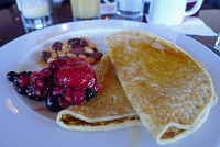  Sheraton Breakfast Buffet: Swedish pancakes with mixed berries and beans