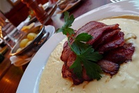  Stekt sidfläsk med löksås (fried salted bacon w/ creamy onion sauce) at Pelikan Restaurant