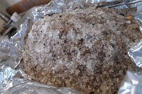  Prime rib encased in rock salt